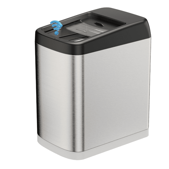 ELLO&ALLO 13 Gallon Touchless Rectangular Automatic Motion Sensor Trash Can for Kitchen, Stainless Steel