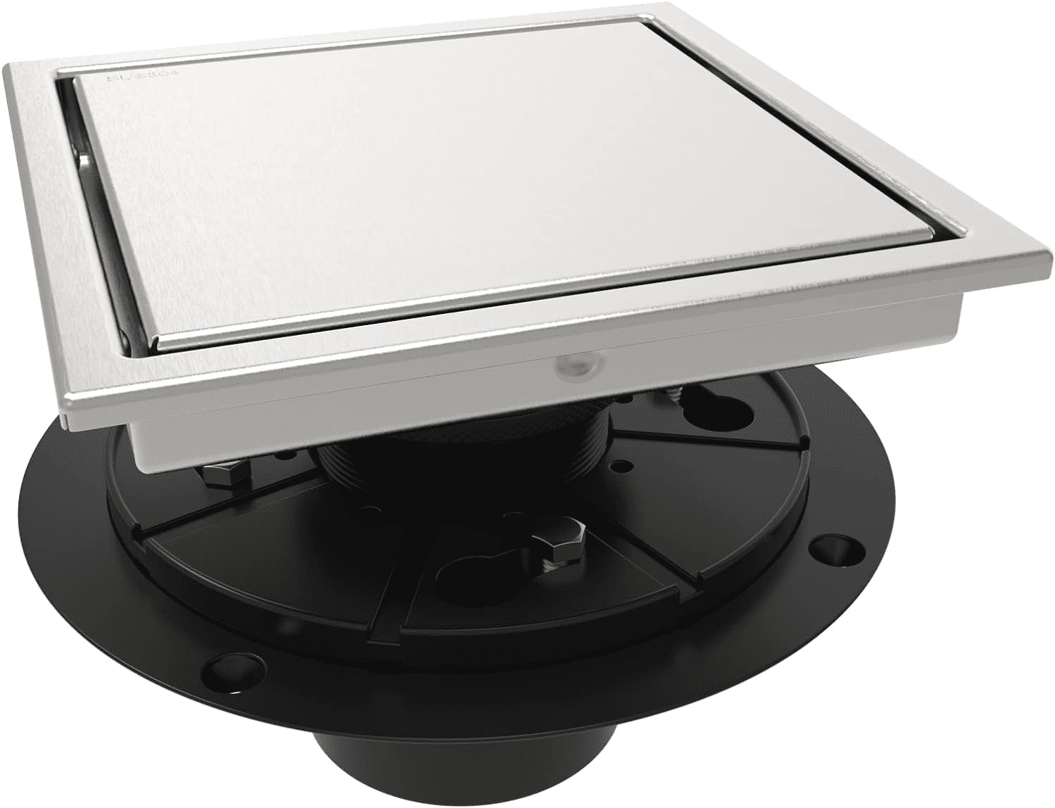 ELLO&ALLO 6 Inch Square Shower Drain Floor Drain with Flange Reversible ...