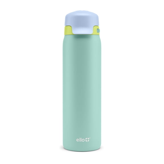 Ello Flip & Fill 22oz Stainless Steel Water Bottle, Agave Sugar