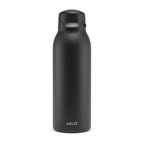 Ello Flip & Fill 40oz Stainless Steel Water Bottle - Black