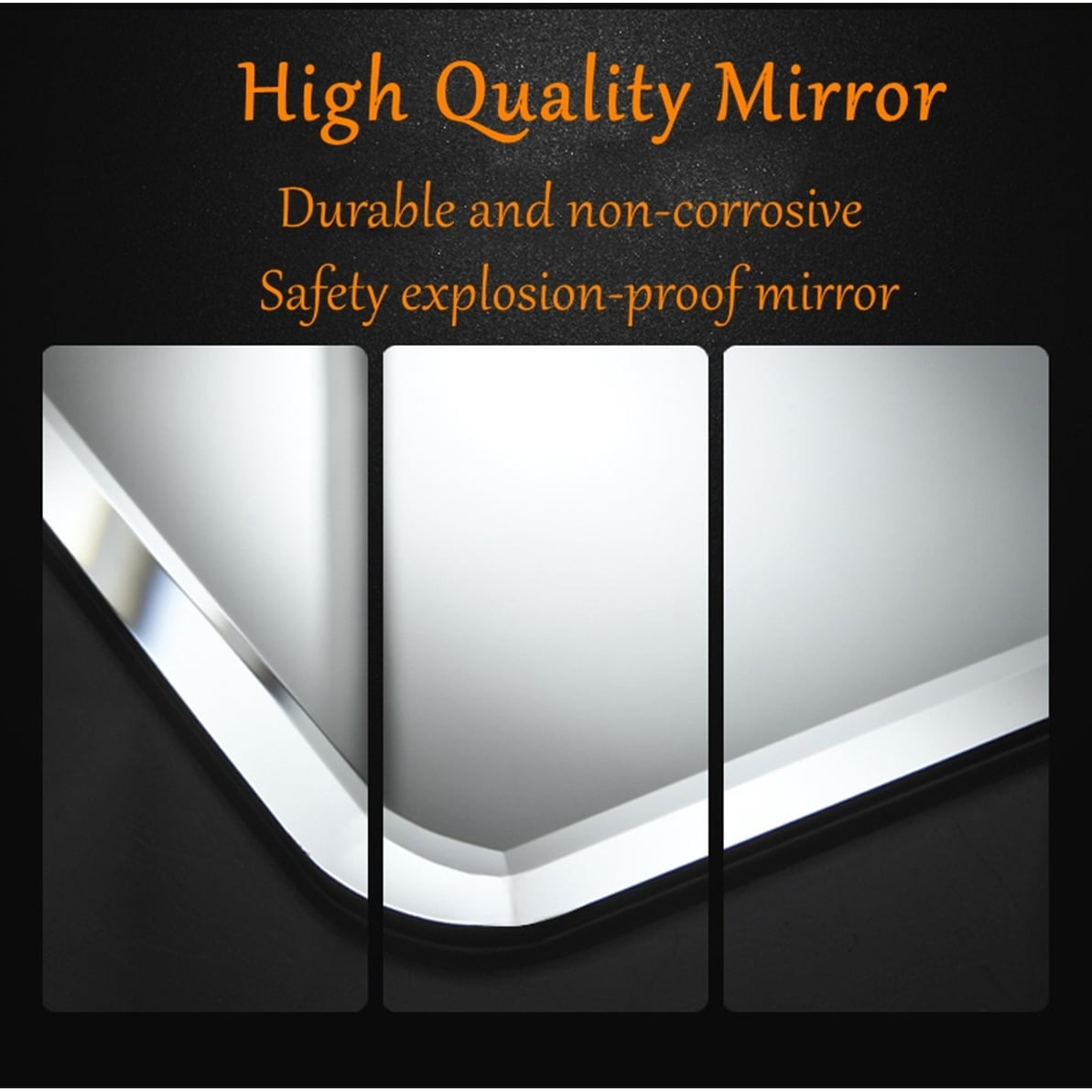 ELLOALLO Rectangle Frameless Wall Mount Bathroom Vanity Mirror 30x36 ...