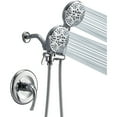 thumbnail image 1 of ELLOALLO Shower Faucet Set with 5 in. Head Complete Shower System Matte Black Chrome Chrome Finish, 1 of 5