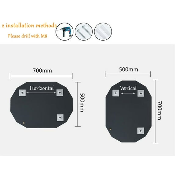 ELLOALLO Single Beveled Edge Bathroom Wall Vanity Mirror 24x36