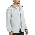 thumbnail image 1 of ELLSWOS-SPORTS Men's Waterproof Jacket Rain Coat with Hood Outdoor Lightweight Hiking Jacket Light Gray M, 1 of 7