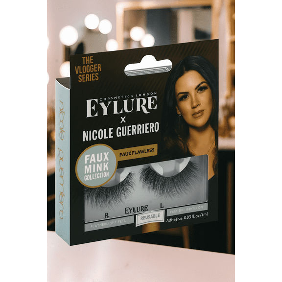 Eylure Faux Mink False Eyelashes Reusable, Featherlight Feel, Natural Flawless Look