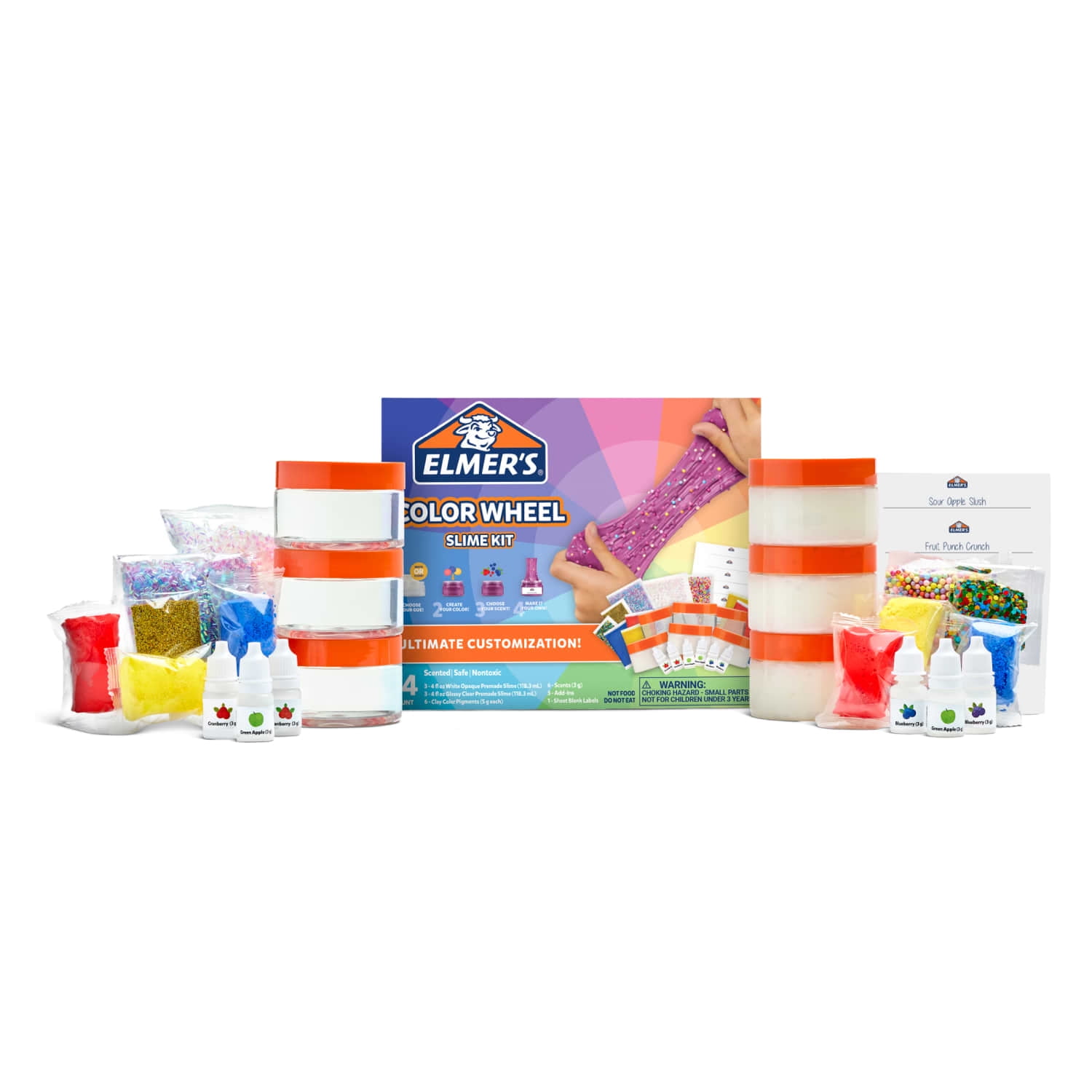 Elmer's Color Wheel Slime Kit, Includes Premade Slime and Slime Supplies, 24 Piece Kit
