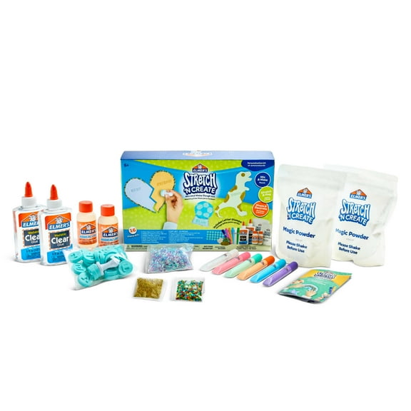 Elmers Stretch 'N Create Dough Kit, 3 Ways to Play, Personalization Kit, 16 Piece Kit