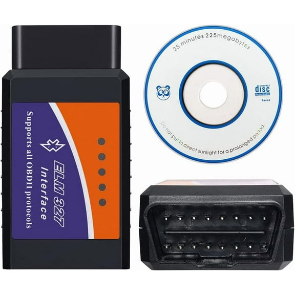 ELM327 Bluetooth OBD2 V2.1 Diagnostic Device Diagnostic Devices Test Device Auto Tester Scanner Code Reader Adapter Plug for Android and Windows