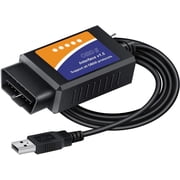 ELM327 USB Adapter OBD2 Scanner for Windows, ELMconfig FoCCCus Diagnostic Scan Tool with MS-Can/HS-Can Switch for Ford Lincoln Mazda Mercury Series Vehicles