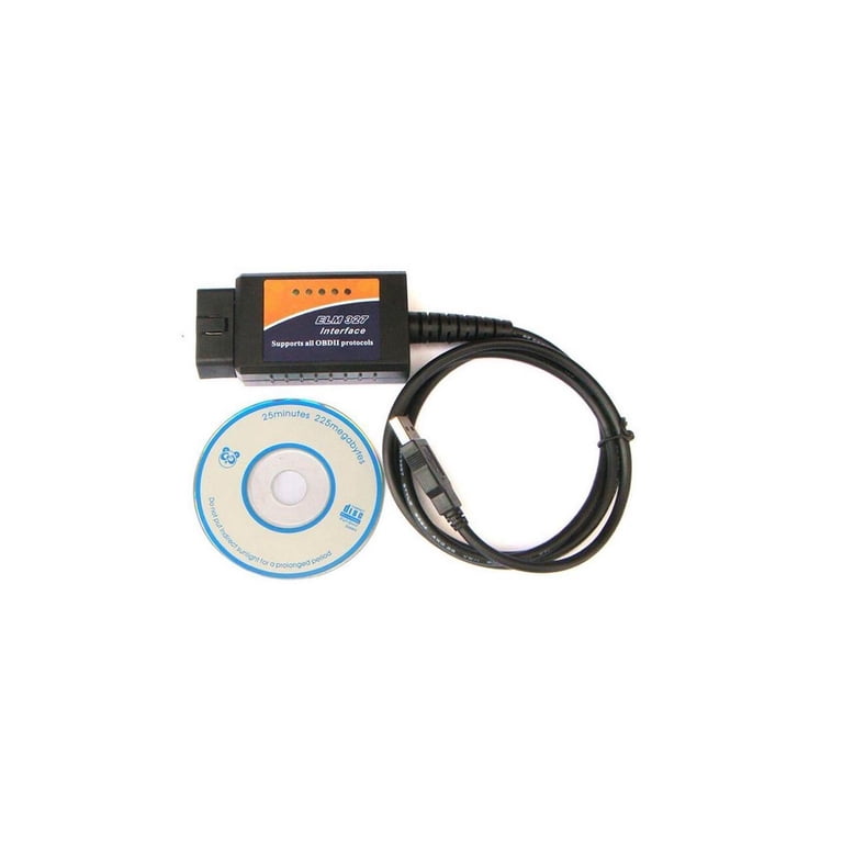 Scanner Diagnostic OBD-II ELM327 USB Pour Voiture - Compatible Logiciels - Neuf