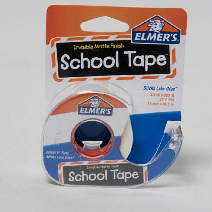 ELMERS INVISIBLE SCHOOL TAPE MATTE FINISH 3/4IN 800INCHES, Case Pack of 72
