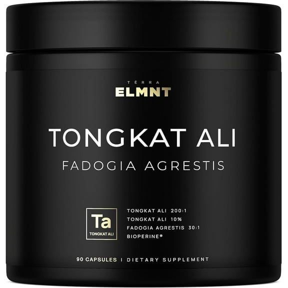 ELMNT 228,000mg 200x Strength Tongkat Ali for Men w. 30x Fadogia Agrestis Extract - Muscle & Strength Booster