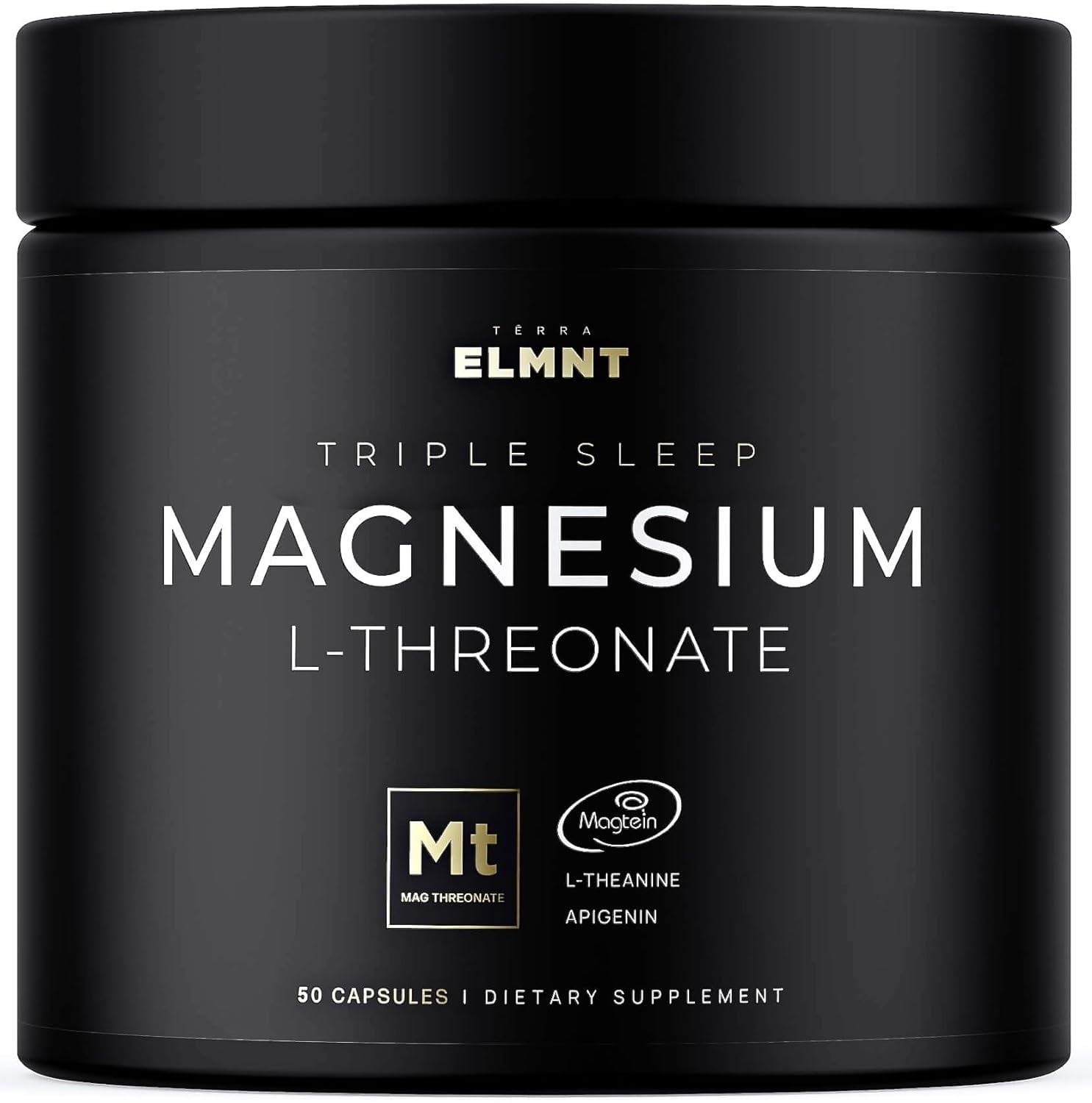 ELMNT Triple Sleep Magnesium L Threonate Supplement w. Apigenin, L
