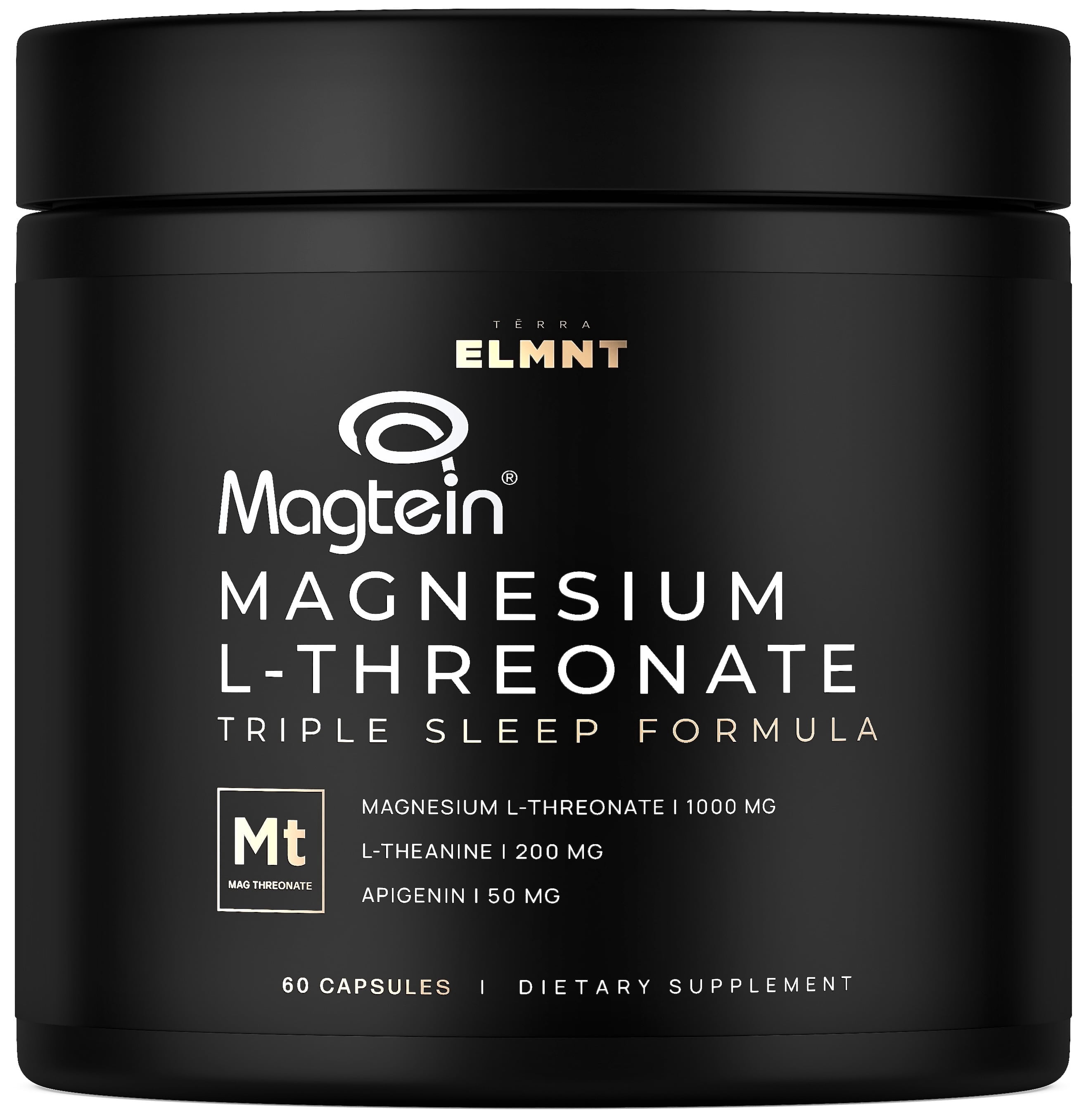 ELMNT Triple Sleep Magnesium L Threonate Supplement w. L-Theanine & Magtein Magnesium Threonate, USA
