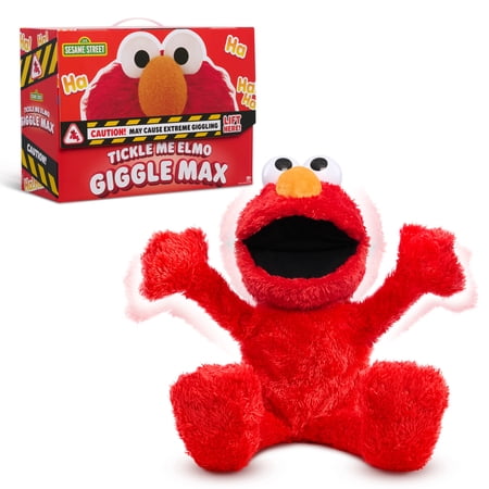Sesame Street Tickle Me Elmo Giggle Max 18-Inch Interactive Plush Toy, Biggest Tickliest Elmo Ever, Ages 18 Months+