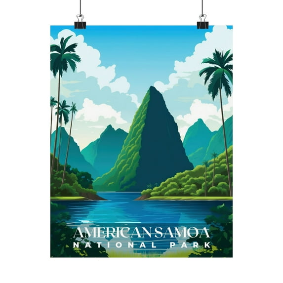 ELNEIT - American Samoa National Park Poster, Unframed Matte Paper, S01