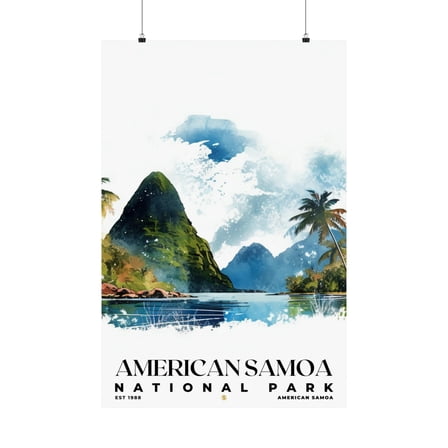ELNEIT - American Samoa National Park Poster, Unframed Matte Paper, S04