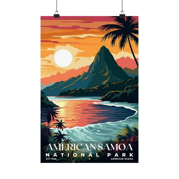 ELNEIT - American Samoa National Park Poster, Unframed Matte Paper, S05