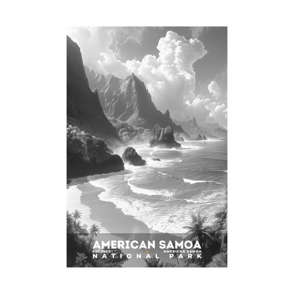 ELNEIT - American Samoa National Park Poster, Unframed Matte Paper, S15