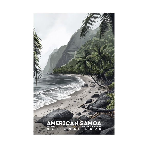 ELNEIT - American Samoa National Park Poster, Unframed Matte Paper, S17