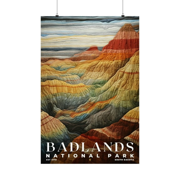 ELNEIT - Badlands National Park Poster, Unframed Matte Paper, S09