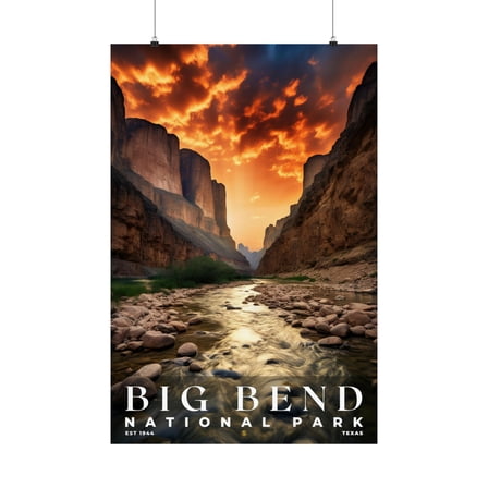 ELNEIT - Big Bend National Park Poster, Unframed Matte Paper, S10