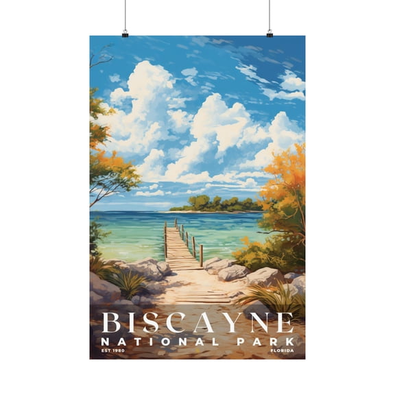 ELNEIT - Biscayne National Park Poster, Unframed Matte Paper, S06