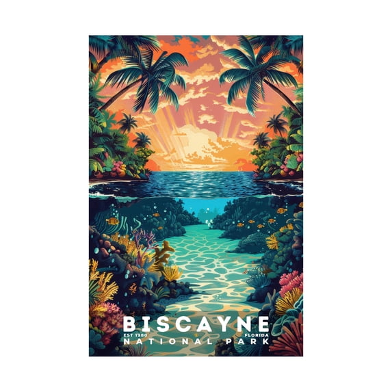 ELNEIT - Biscayne National Park Poster, Unframed Matte Paper, S11