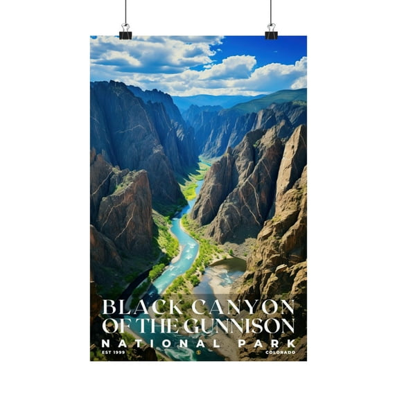 ELNEIT - Black Canyon National Park Poster, Unframed Matte Paper, S10