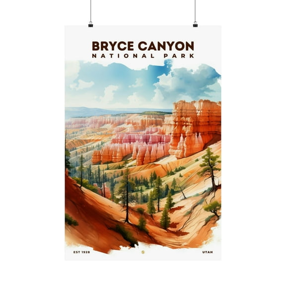 ELNEIT - Bryce Canyon National Park Poster, Unframed Matte Paper, S08