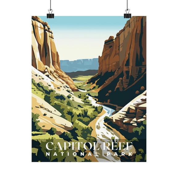 ELNEIT - Capitol Reef National Park Poster, Unframed Matte Paper, S01