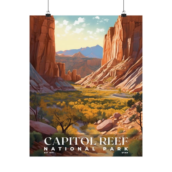 ELNEIT - Capitol Reef National Park Poster, Unframed Matte Paper, S02