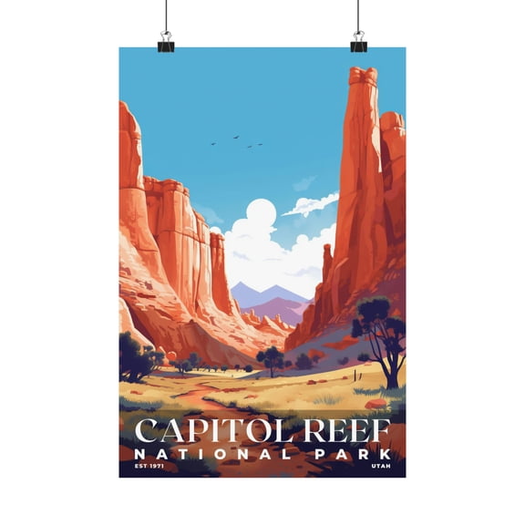 ELNEIT - Capitol Reef National Park Poster, Unframed Matte Paper, S03