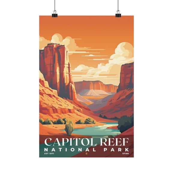 ELNEIT - Capitol Reef National Park Poster, Unframed Matte Paper, S05