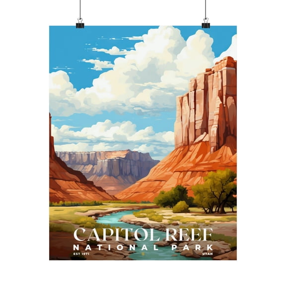 ELNEIT - Capitol Reef National Park Poster, Unframed Matte Paper, S06