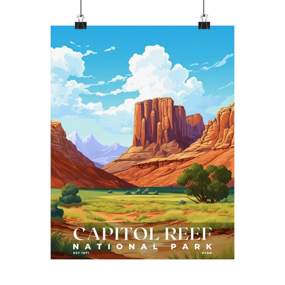 ELNEIT - Capitol Reef National Park Poster, Unframed Matte Paper, S07