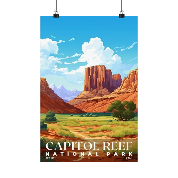 ELNEIT - Capitol Reef National Park Poster, Unframed Matte Paper, S07