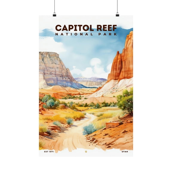 ELNEIT - Capitol Reef National Park Poster, Unframed Matte Paper, S08