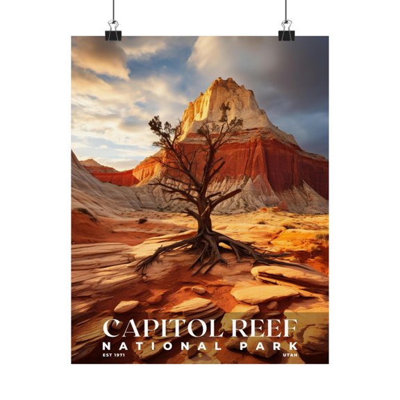 ELNEIT - Capitol Reef National Park Poster, Unframed Matte Paper, S10