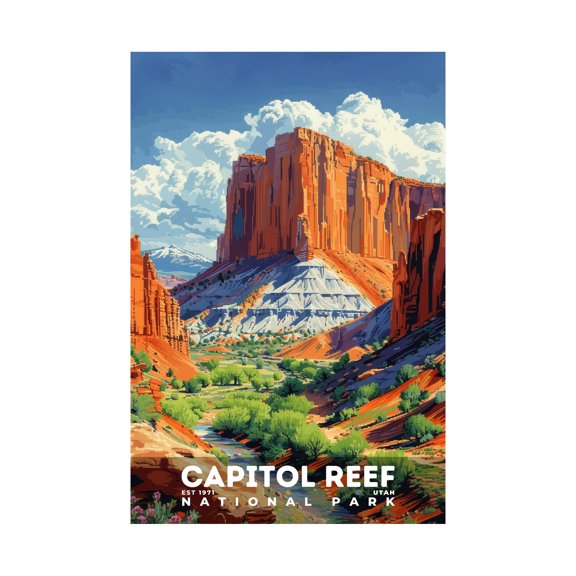 ELNEIT - Capitol Reef National Park Poster, Unframed Matte Paper, S18