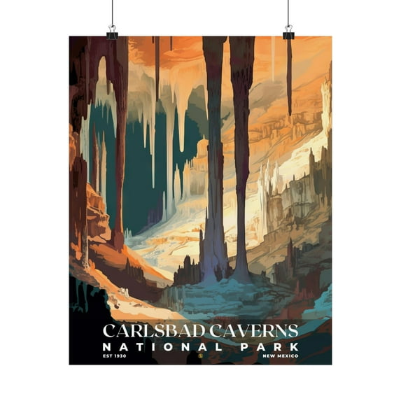 ELNEIT - Carlsbad Caverns National Park Poster, Unframed Matte Paper, S02