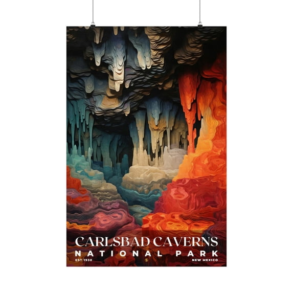 ELNEIT - Carlsbad Caverns National Park Poster, Unframed Matte Paper, S09