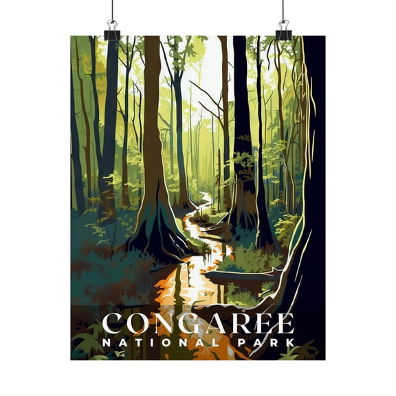 ELNEIT - Congaree National Park Poster, Unframed Matte Paper, S01