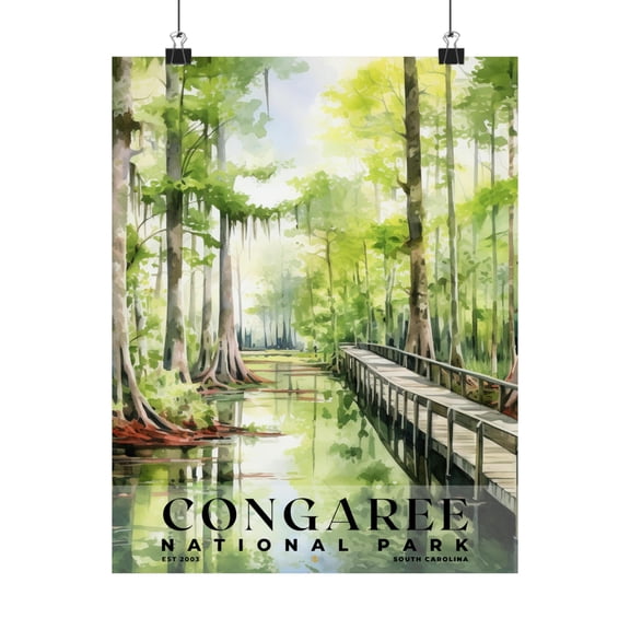 ELNEIT - Congaree National Park Poster, Unframed Matte Paper, S04