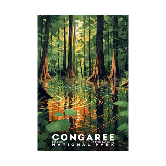 ELNEIT - Congaree National Park Poster, Unframed Matte Paper, S11