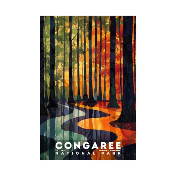 ELNEIT - Congaree National Park Poster, Unframed Matte Paper, S20