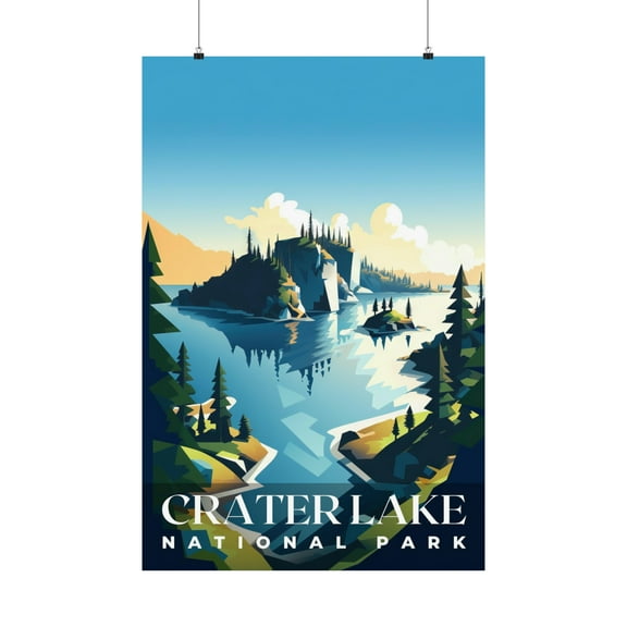 ELNEIT - Crater Lake National Park Poster, Unframed Matte Paper, S01