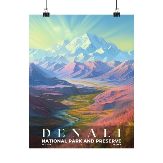 ELNEIT - Denali National Park Poster, Unframed Matte Paper, S02