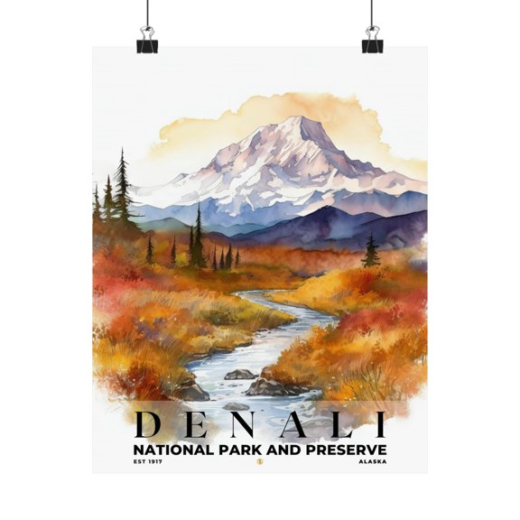 ELNEIT - Denali National Park Poster, Unframed Matte Paper, S04