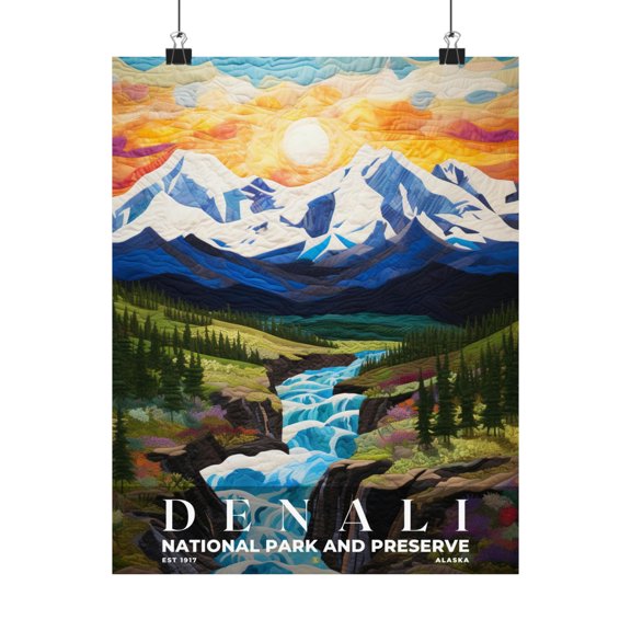 ELNEIT - Denali National Park Poster, Unframed Matte Paper, S09